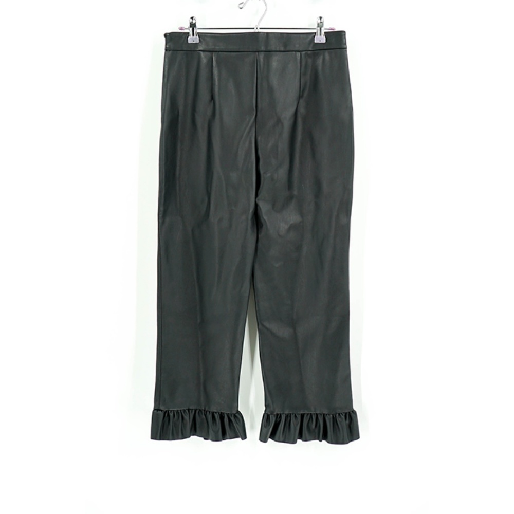 nwt | Zara Woman Faux Leather Ruffle Pants - Picture 5 of 8